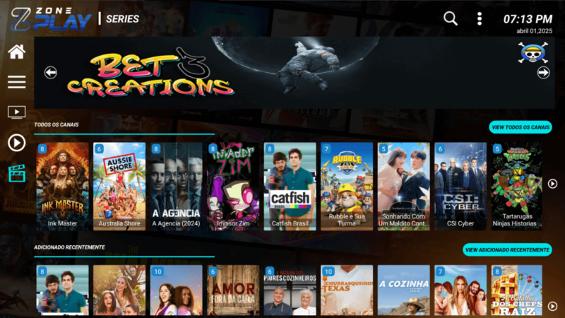 Aplicativo Smarters v6 ZONE PLAY APP Multi DNS com Banners, Painel Web + Apk base - Image 3
