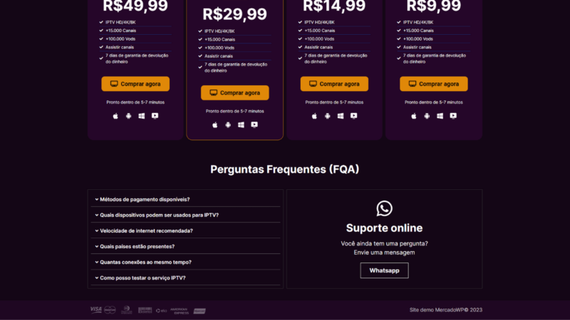 landing page para vender iptv - IPTV Mundo PLUS - Image 3
