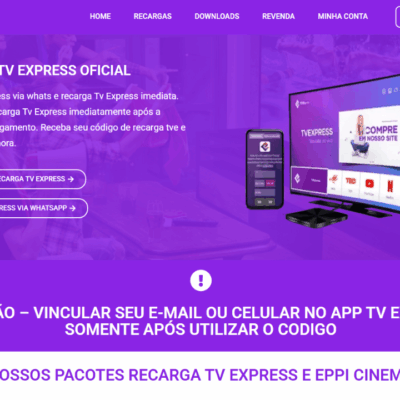 Site Profissional para Revenda de Códigos TV Express – Completa e com Envio Automático!